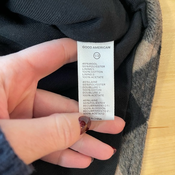 Good American Plaid Button-Up Shacket - Picture 4 of 4